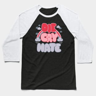 Die Cry Hate - Creepy Cute Kawaii - Live Laugh Love Emocore Baseball T-Shirt